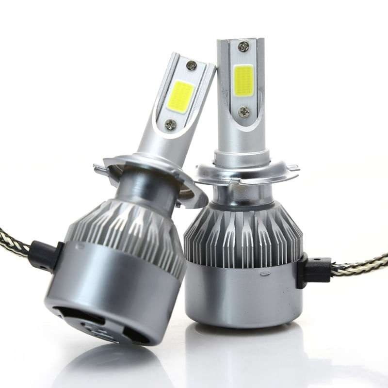 Set 2 LED-Uri Auto Techstar® C6, H7, 36w, 3800 Lumeni, 6500K, AUTO, 12-24 Volti, COB - 1 | YEO