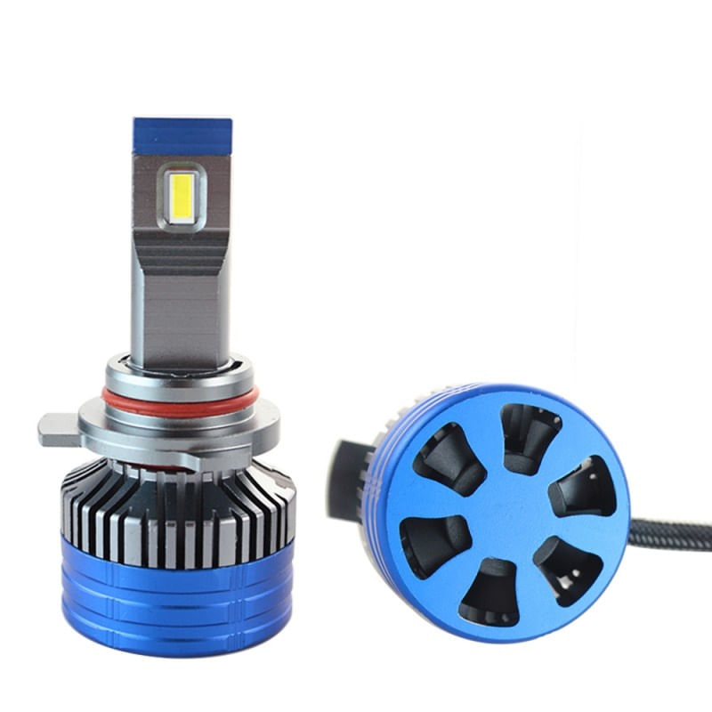Set 2 LED-uri Auto Techstar® K11, 9012, 55w, 8000 Lumeni, 6500K, AUTO, 12-24 Volti, CSP, Canbus, Miez Cupru, Radiator