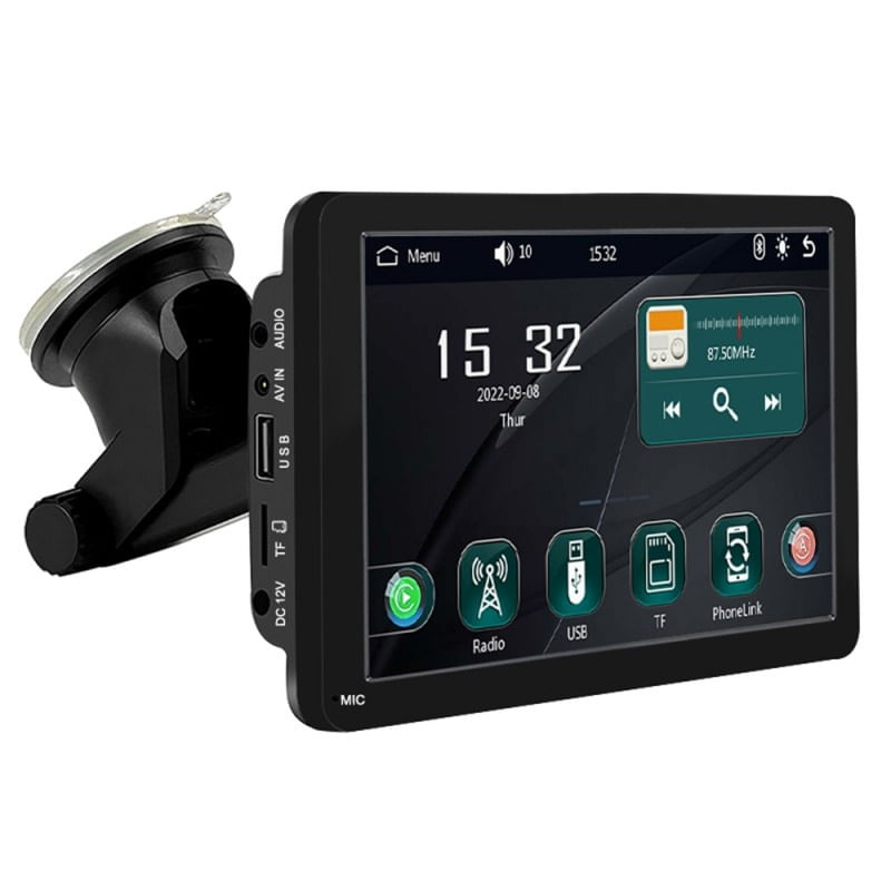 Sistem Multimedia Techstar® Apple Carplay/Android 7096, Ecran Tactil, 7 Inch 1024x600 HD IPS, Bluetooth, Mirror Link