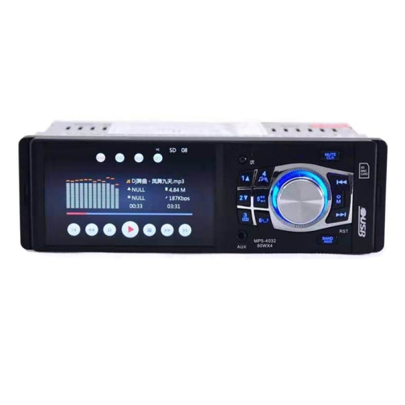 MP5 Player Techstar® 4012B, 1DIN, Ecran HD 4.1 inch, Comenzi Volan, Telecomanda, Bluetooth, USB, Negru - 1 | YEO