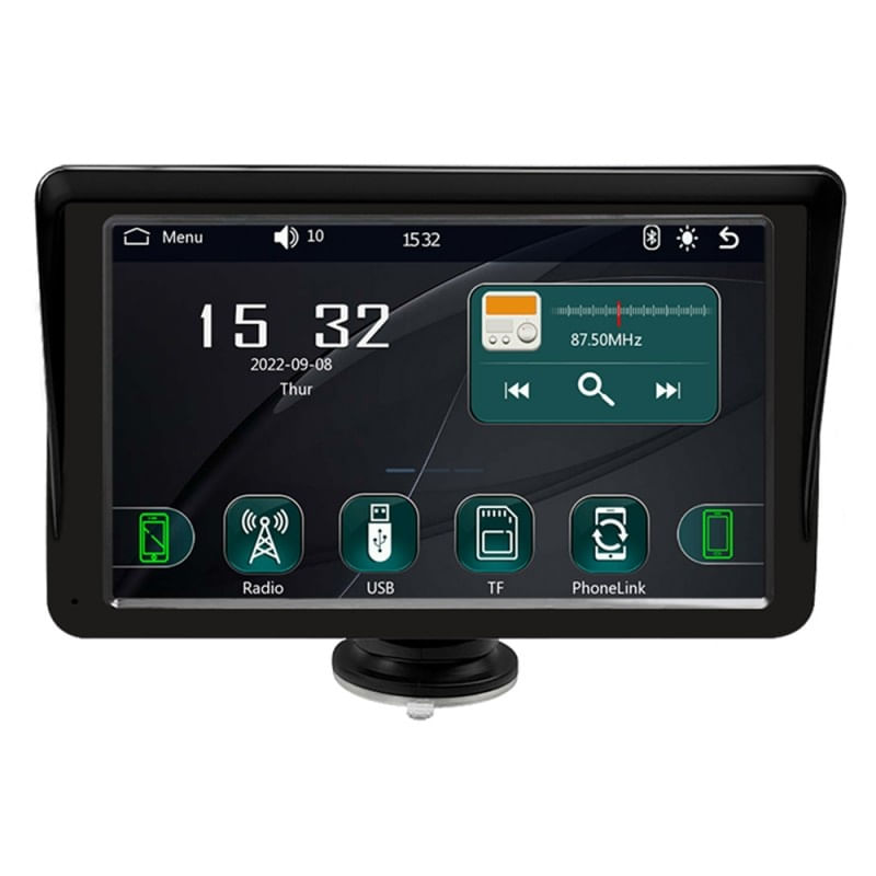 Sistem Multimedia Techstar® Apple Carplay/Android 7094P, Ecran Tactil, 7 Inch 1080P Full HD, Bluetooth, Mirror - 1 | YEO