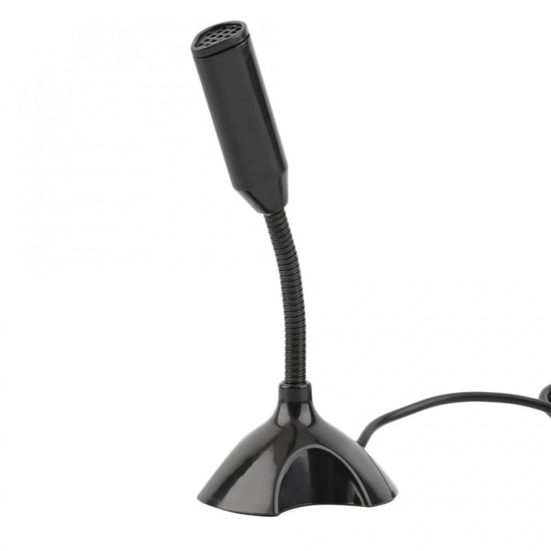 Microfon Techstar® Desktop, de Birou cu Suport, Conexiune USB, Plug&Play, Negru