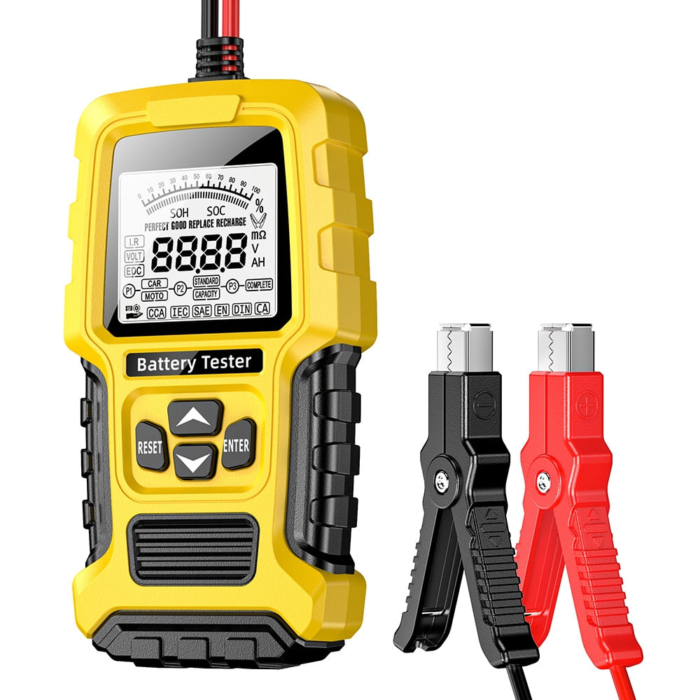 Tester Inteligent de Baterii Foxsur FBT-300, 12V/24V, pentru Auto si Motociclete, cu Ecran LCD 2.7