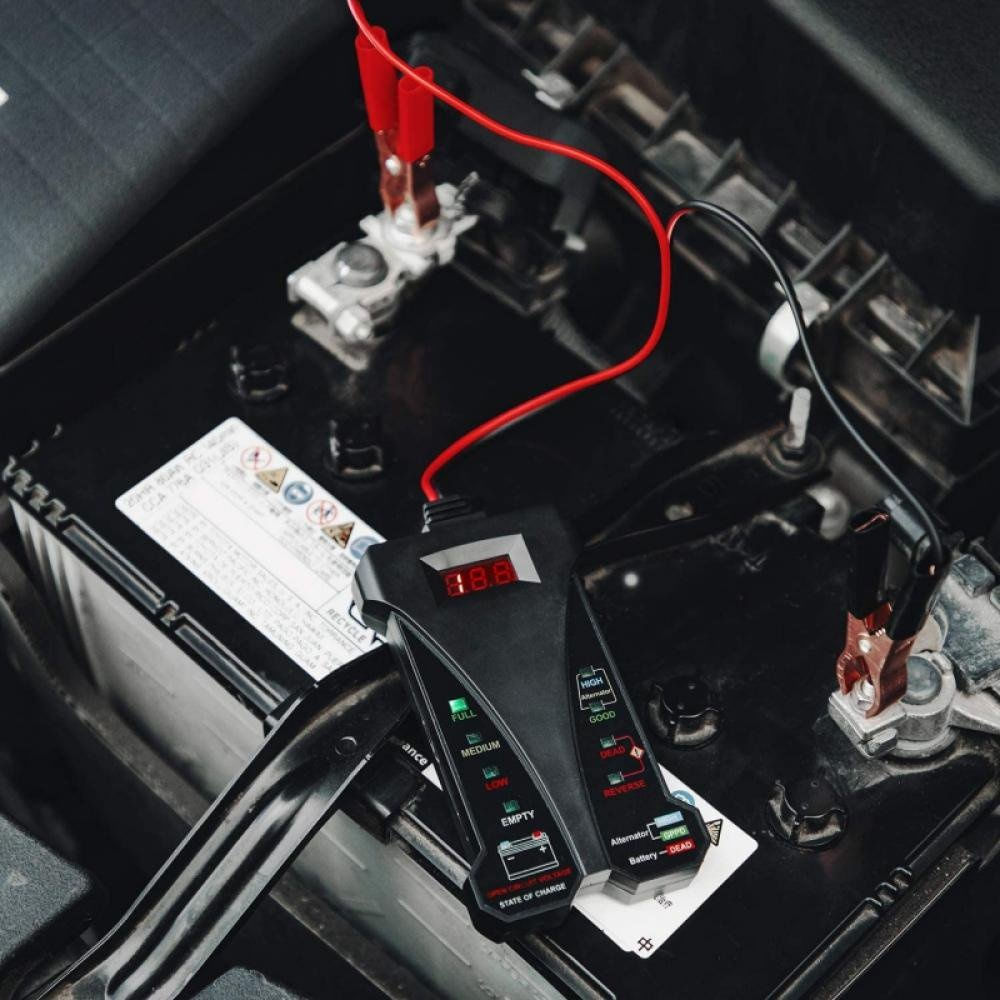 Tester Digital pentru Baterii Auto 12V Techstar® cu Voltmeter si Analizor al Sistemului de Incarcare al Alternatorului - 4 | YEO