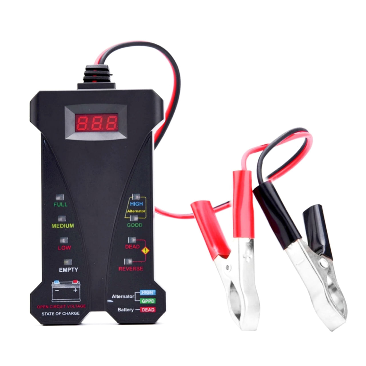 Tester Digital pentru Baterii Auto 12V Techstar® cu Voltmeter si Analizor al Sistemului de Incarcare al Alternatorului
