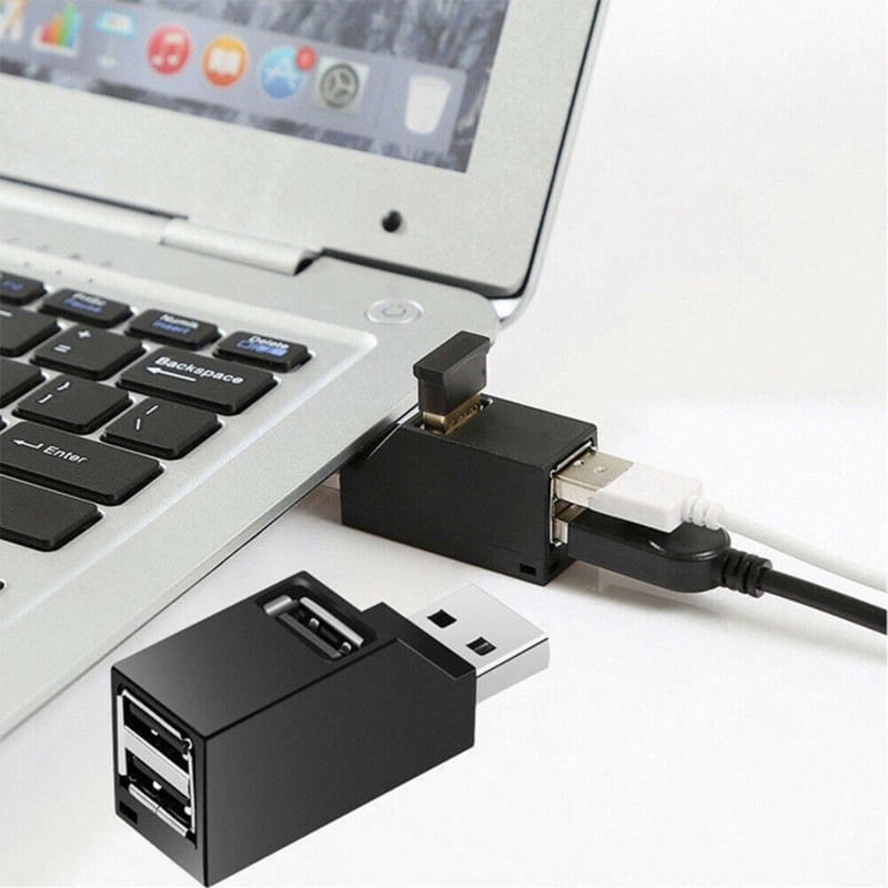 USB Hub Techstar® HB2, 3.0 High Speed, 1 Port USB 3.0, 2 Port USB 2.0, Conexiune USB 3.0 de mare viteza, Compact