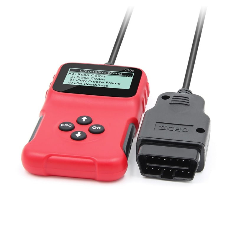 Dispozitiv de diagnosticare si scanare auto Techstar® V309, OBD2, Citire/ Stergere coduri de eroare, Ecran LCD, Cautare - imagine 8