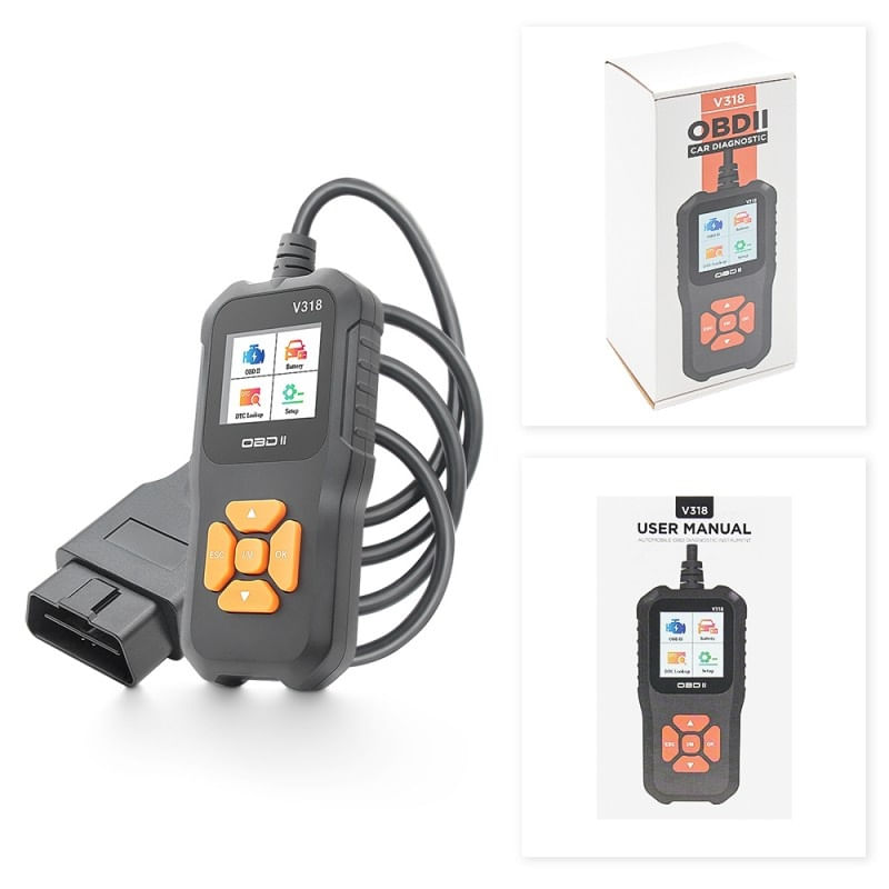 Tester diagnoza auto Techstar® V318, Citire/Stergere coduri de eroare, LCD, Scaner baterie/sistem de incarcare, Test - 2 | YEO