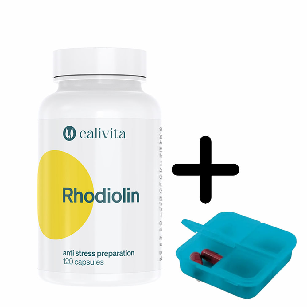 Supliment alimentar Antistres Rhodiolin 120 capsule + Cutie Pastile Cadou - CaliVita