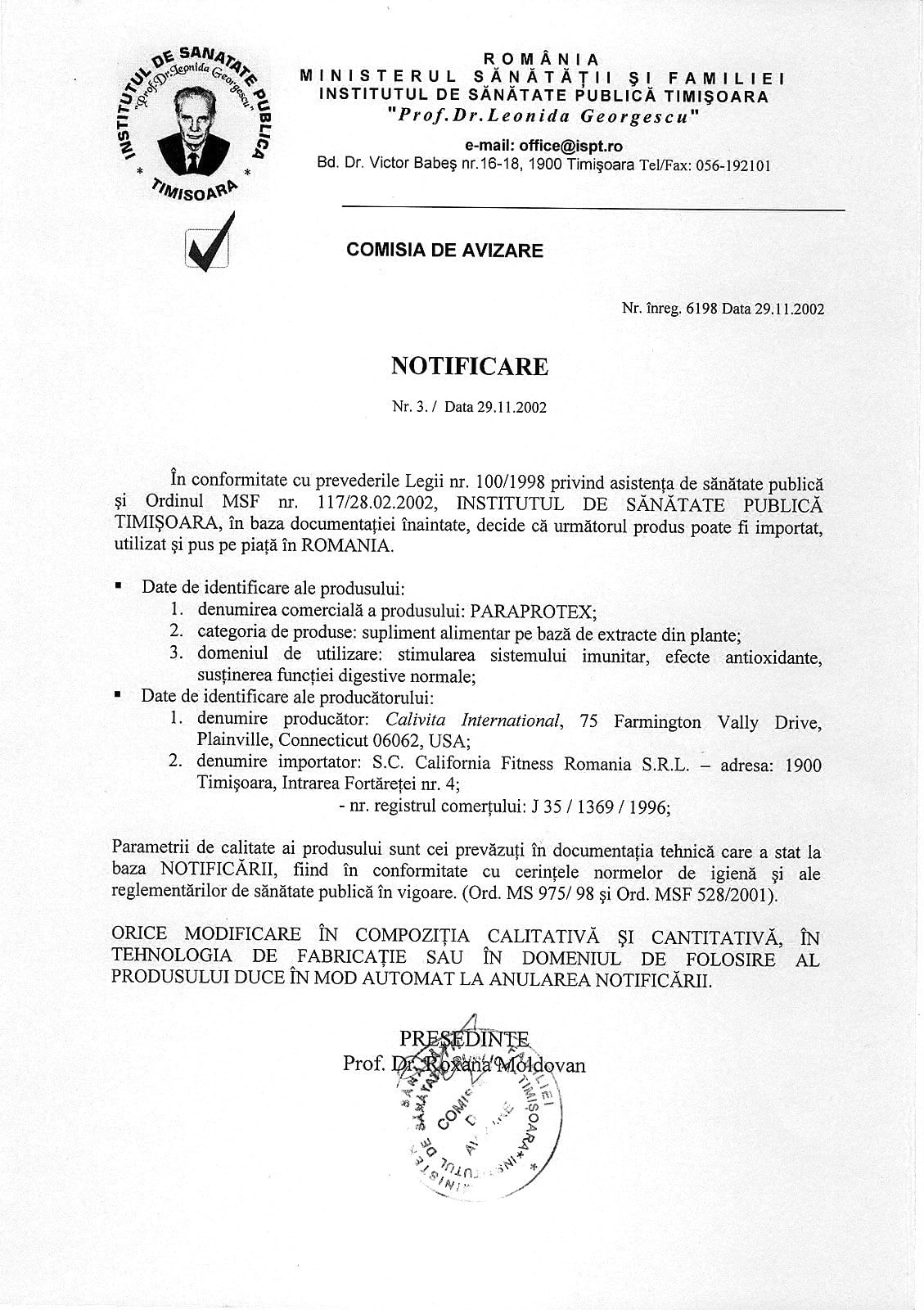 Formula Antiparazitica si Antimicrobiana ParaProteX (100 tablete) - Calivita - imagine 3