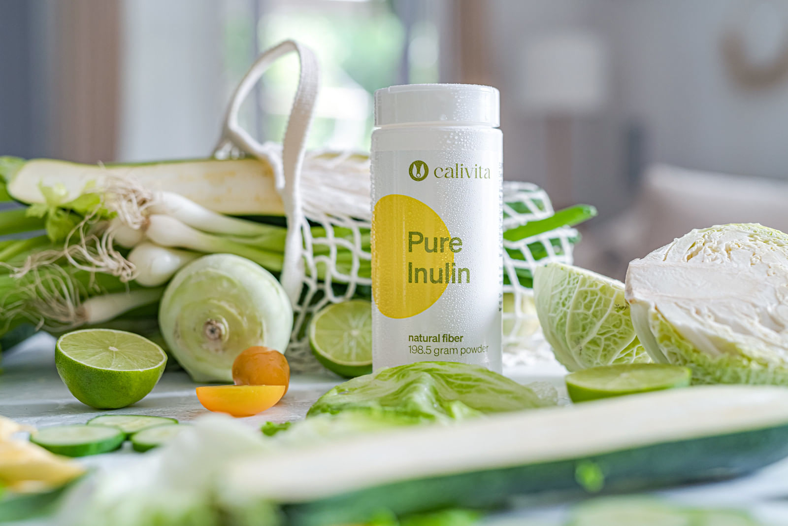 Pure Inulin supliment alimentar cu Pudra de Inulina pura din cicoare pentru Colon Iritabil (198,5 g) - Calivita