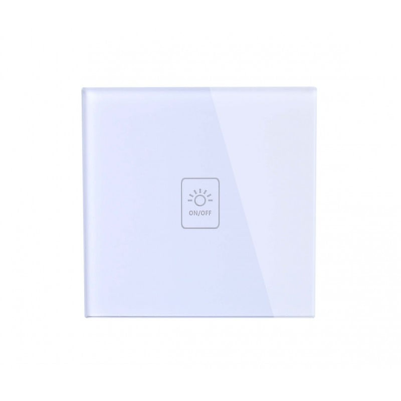 Intrerupator Touch Techstar® TG02, Sticla Securizata, Design Modern, Iluminare LED, 1 Faza, Alb - 3 | YEO