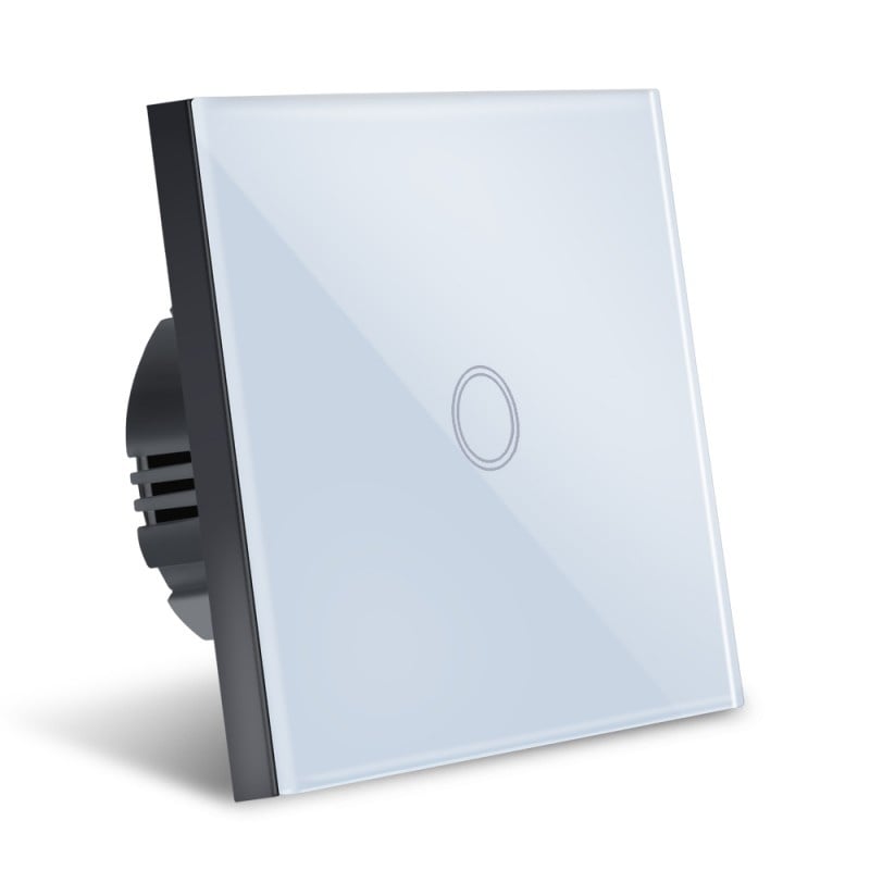 Intrerupator Touch Techstar®, Sticla Securizata, Design Modern, Iluminare LED, 1 Faza, Alb - 3 | YEO