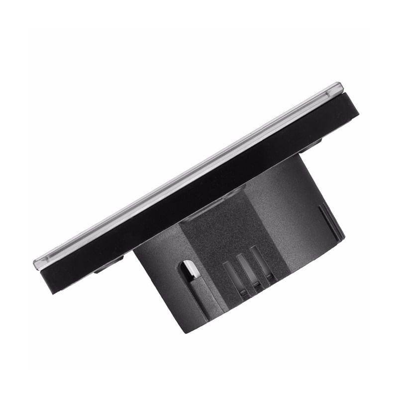 Intrerupator Touch Techstar® TG02, Sticla Securizata, Design Modern, Iluminare LED, 1 Faza, Negru