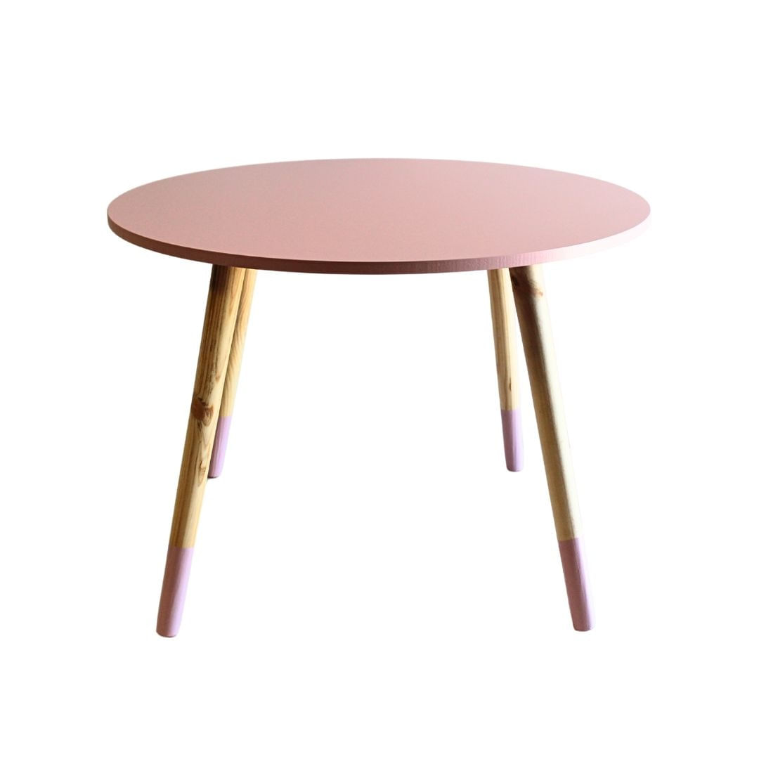 Masa pentru copii, H&S Collection, din MDF, roz , 60cm, inaltime 41 cm