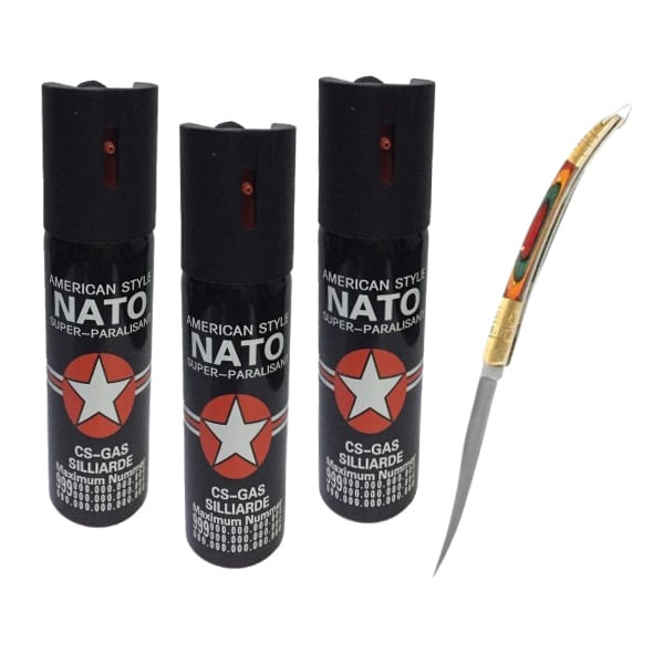 Set model spaniol 18 cm si trei sprayuri cu piper, auto-aparare, 90 ml - imagine 5