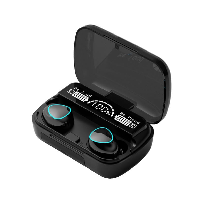 Casti Smart Techstar® M10, Wireless, Bluetooth V5.1, Touch, Display Digital, 2000mAh, pentru iPhone Xiaomi Huawei, Negru - 3 | YEO