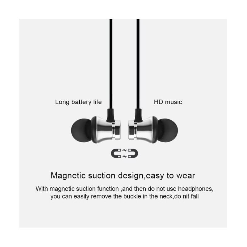 Casti Wireless Bluetooth Sport BT4 Waterproof Tip In-Ear Headset Microfon Incorporat Argintiu - 3 | YEO