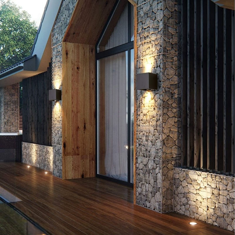 Aplica Exterior Techstar® LED Light CUBE , Putere 6W, A+, Rezistenta la Apa si Praf, Alb Cald, 3000K, Aluminiu, Negru - 3 | YEO