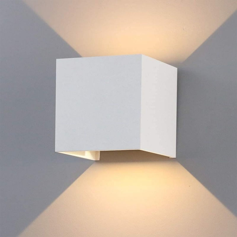Aplica LED De Perete Interior/Exterior Techstar® tip Cub, Putere 6W, Culoare Lumina 3000K, 1100 Lm, 10x10 Cm, IP 65, Alb - 2 | YEO