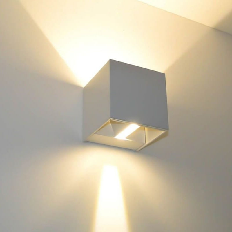 Aplica LED De Perete Interior/Exterior Techstar® tip Cub, Putere 6W, Culoare Lumina 3000K, 1100 Lm, 10x10 Cm, IP 65, Alb - 4 | YEO