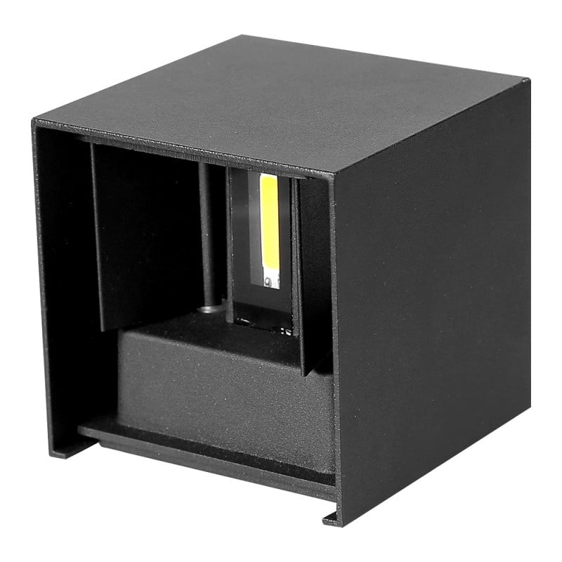 Aplica LED De Perete Interior/Exterior Techstar®, Putere 6W, Culoare Lumina 4000K, 600 Lm, 10x10 Cm, IP 65, Negru - 1 | YEO