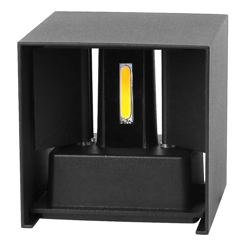 Aplica LED De Perete Interior/Exterior Techstar®, Putere 6W, Culoare Lumina 4000K, 600 Lm, 10x10 Cm, IP 65, Negru - 3 | YEO