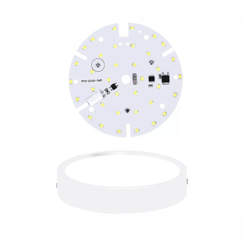 Aplica LED Techstar® Slim P, Putere 15W, Culoare Lumina 6500K, Diametru 12cm, Grosime 3cm, CRI 80+, Corp Aluminiu, Alb - 2 | YEO