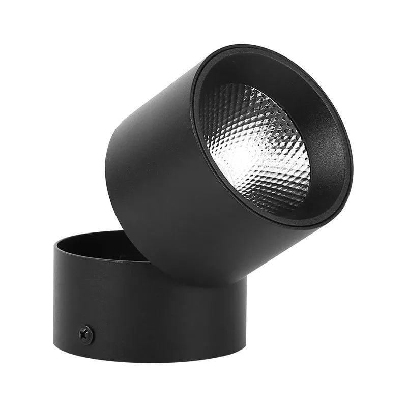 Aplica LED Techstar® AP, Putere 15W, Culoare Lumina 4500K, Diametru 8.7cm, CRI 80+, Corp Aluminiu, Reglabil 90°, Negru - 4 | YEO