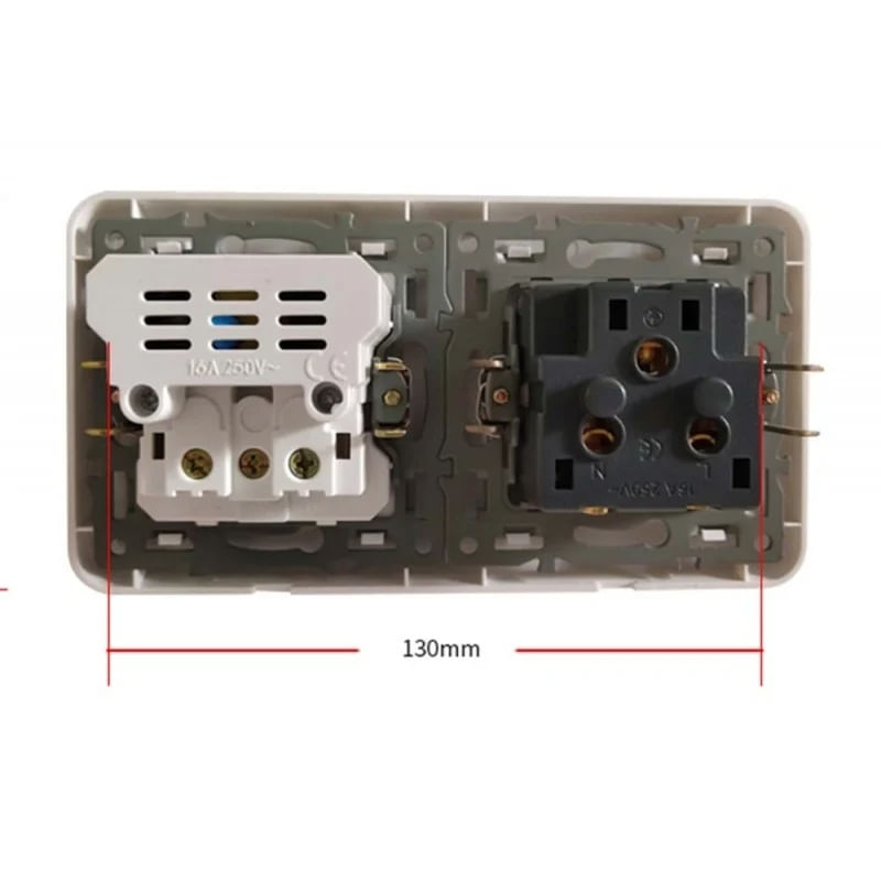 Priza Dubla De Perete Cu 2 Porturi USB Si Panou Din Sticla Techstar® TS-G, 110-250V, 16A, Ignifuga, 80x151mm, Auriu - 3 | YEO