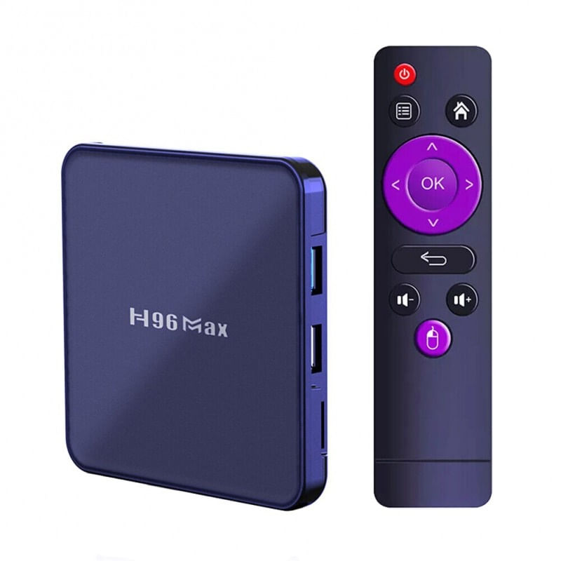 TV Box Media Player Techstar® H96 Max V12, 4K, RAM 4GB DDR3, ROM 64GB, Android 12, RK3318 Quad Core, WiFi dual band