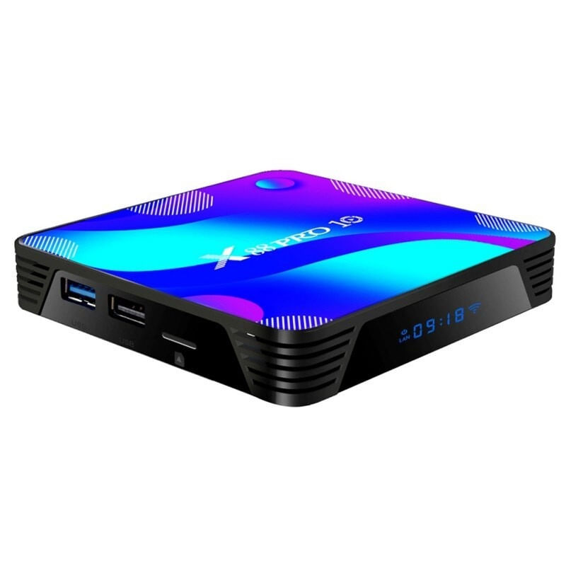 TV Box X88 Pro10, 4K, HDR, Android 10, 2GB RAM, 16GB ROM, Rockchip RK3318, Quad Core, WiFi 5G+2G, Bluetooth 4.0, USB 3.0 - 4 | YEO