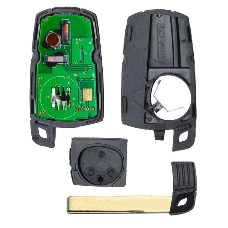 Cheie Auto Completa Techstar® pentru BMW Seria BMW Seria 1/3/5/7, 2004/2011, 3 Butoane, Chip transmitator 868MHz, Negru - 1 | YEO