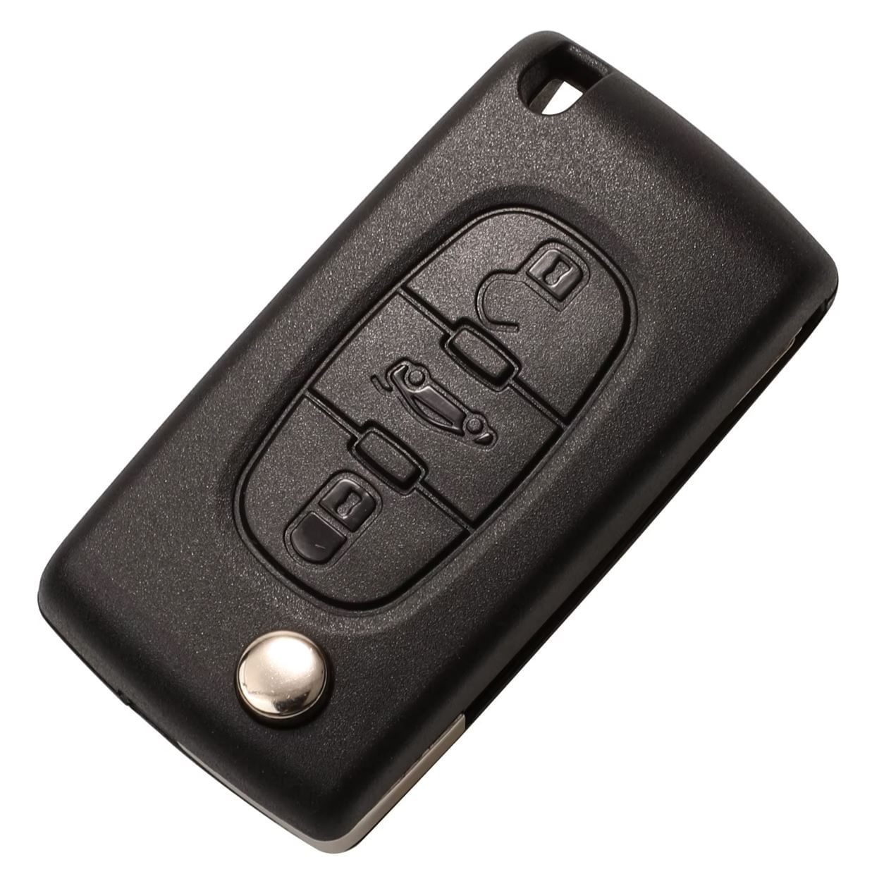 Cheie Auto Completa tip Briceag cu 3 butoane, Compatibila Citroen si Peugeot, include Telecomanda 433 MHz si cip ID46 - 1 | YEO