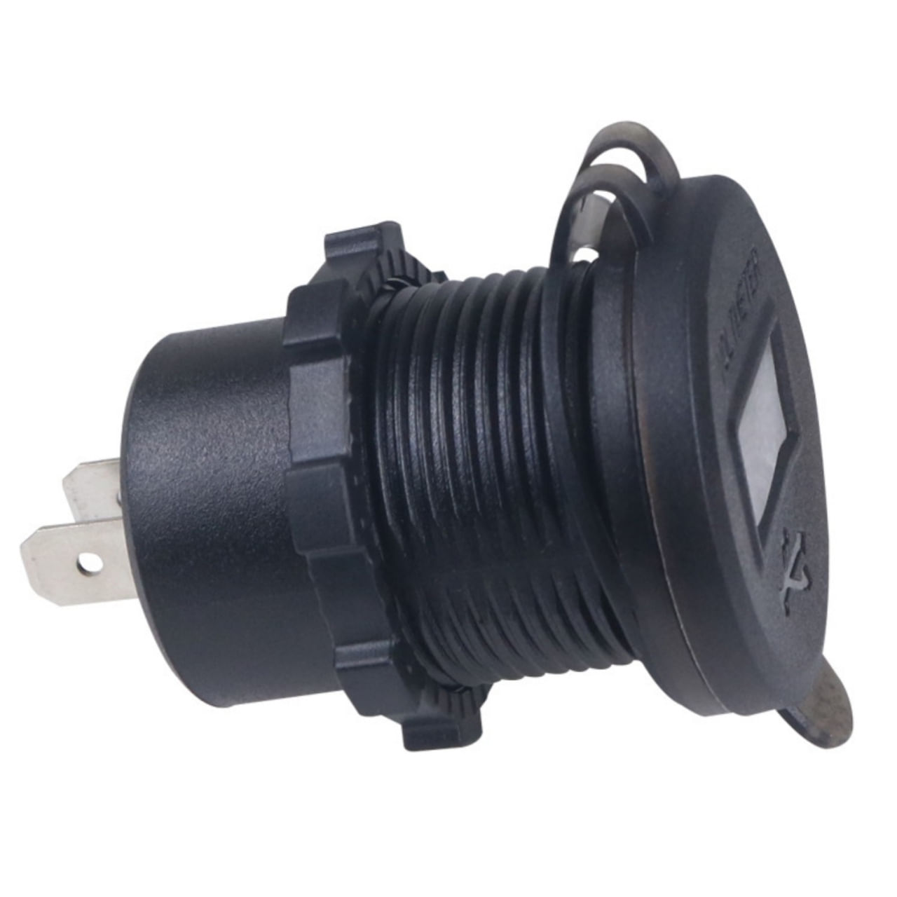 Incarcator Auto QC3.0 Dual USB Rezistent la Apa cu Voltmetru si Comutator, Adaptor de Incarcare Rapida 12/24V, Afisaj