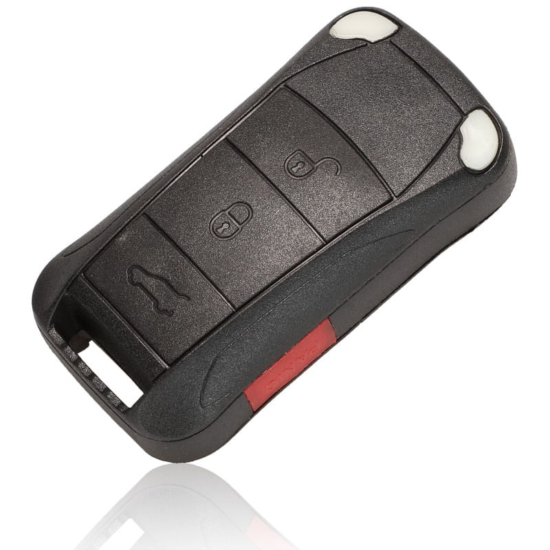 Cheie Auto Completa Techstar® pentru Porsche Cayenne 2003-2011, 3 + 1 butoane, Negru
