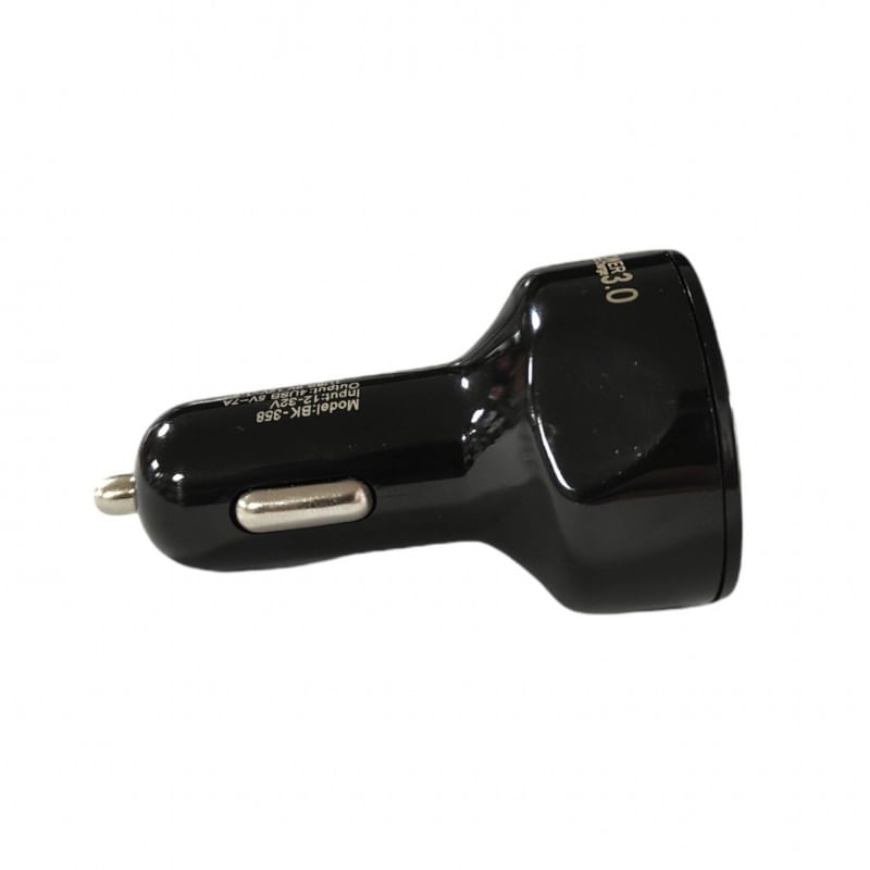 Incarcator Auto Techstar® T-14, 1 USB x QC3.0, Incarcare Rapida 3 USB x 2.4A, Negru - 3 | YEO