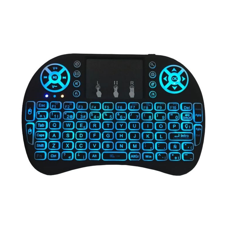Tastatura Iluminata Wireless Techstar® i8, Air Mouse, cu Touchpad, pentru TV Box si Mini PC, Android TV, Smart TV, PC - 2 | YEO