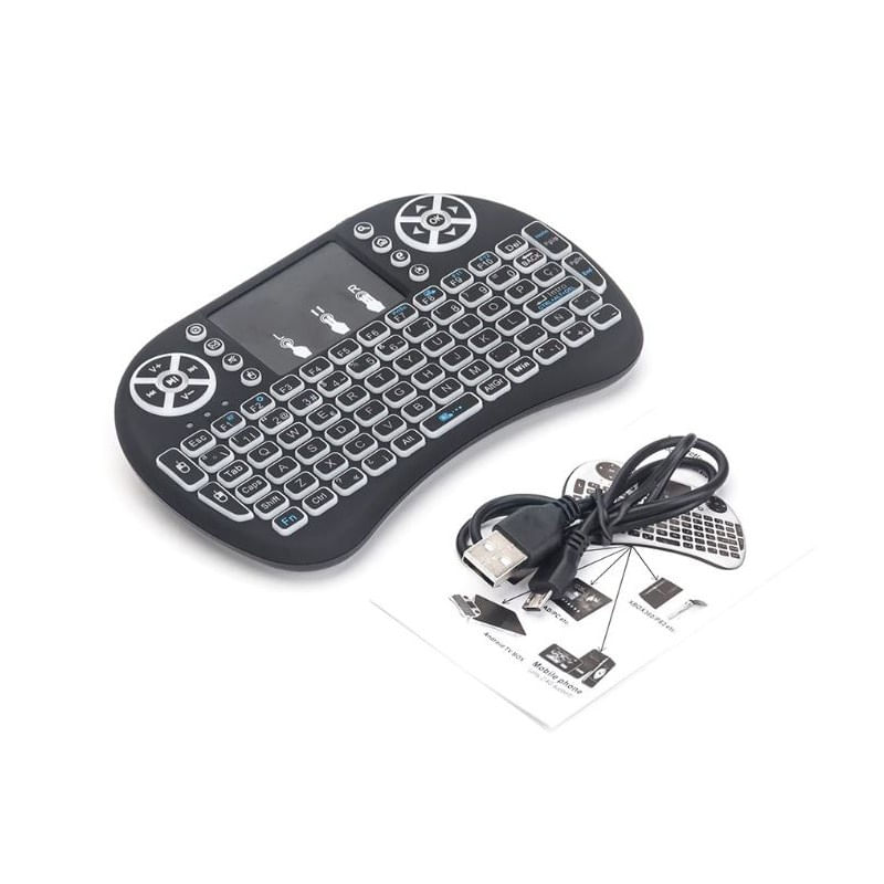 Tastatura Iluminata Wireless Techstar® i8, Air Mouse, cu Touchpad, pentru TV Box si Mini PC, Android TV, Smart TV, PC - 4 | YEO