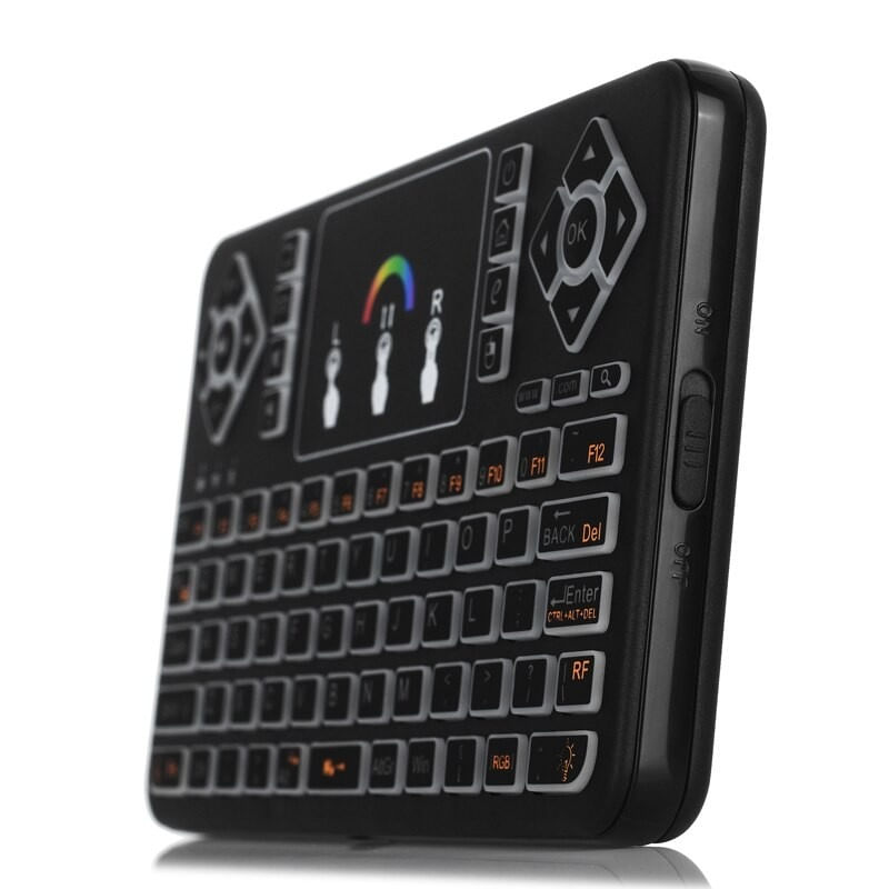 Tastatura Wireless Techstar® Q9 Iluminata RGB , QWERTY, Plug&Play, Tochpad, Tastatura, Mouse