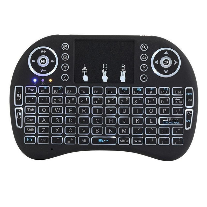 Tastatura Iluminata Wireless Techstar® i8 RGB Play, Air Mouse, cu Touchpad, pentru TV Box si Mini PC, Android TV, Smart - 4 | YEO