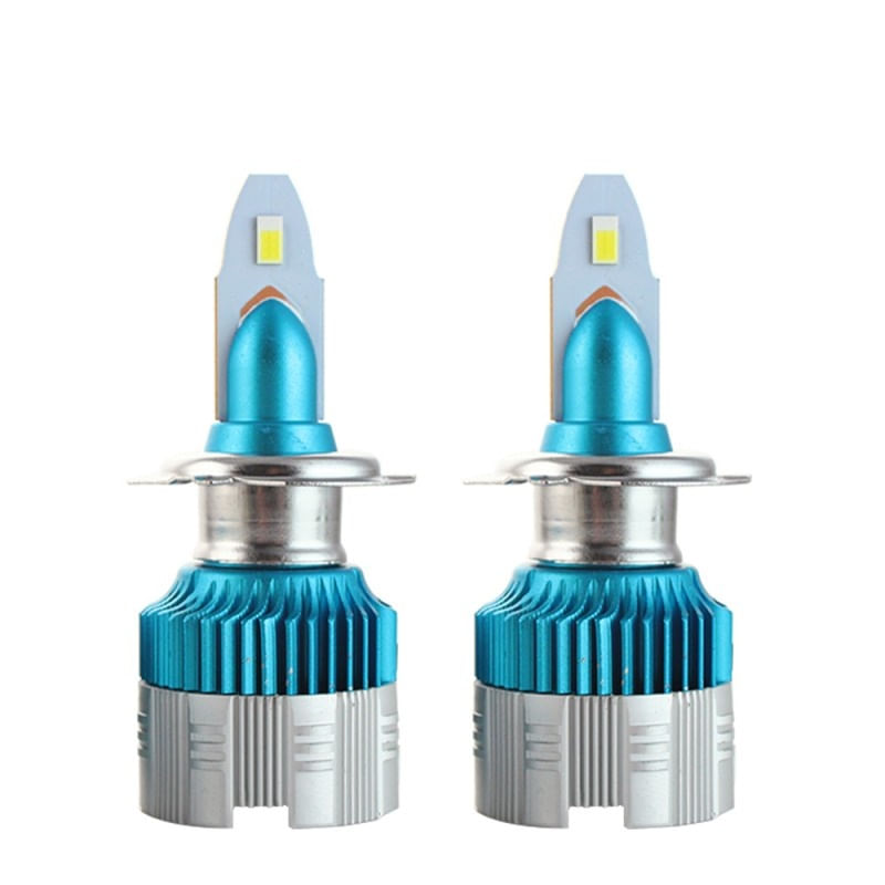 Set 2 LED-uri Auto Techstar® MI2, H7, 40w, 4000 Lumeni, 6500K, AUTO, 12-24 Volti, CSP, Canbus, Miez Cupru, Radiator