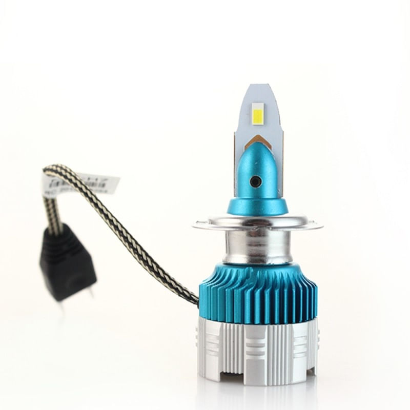Set 2 LED-uri Auto Techstar® MI2, H7, 40w, 4000 Lumeni, 6500K, AUTO, 12-24 Volti, CSP, Canbus, Miez Cupru, Radiator - 1 | YEO