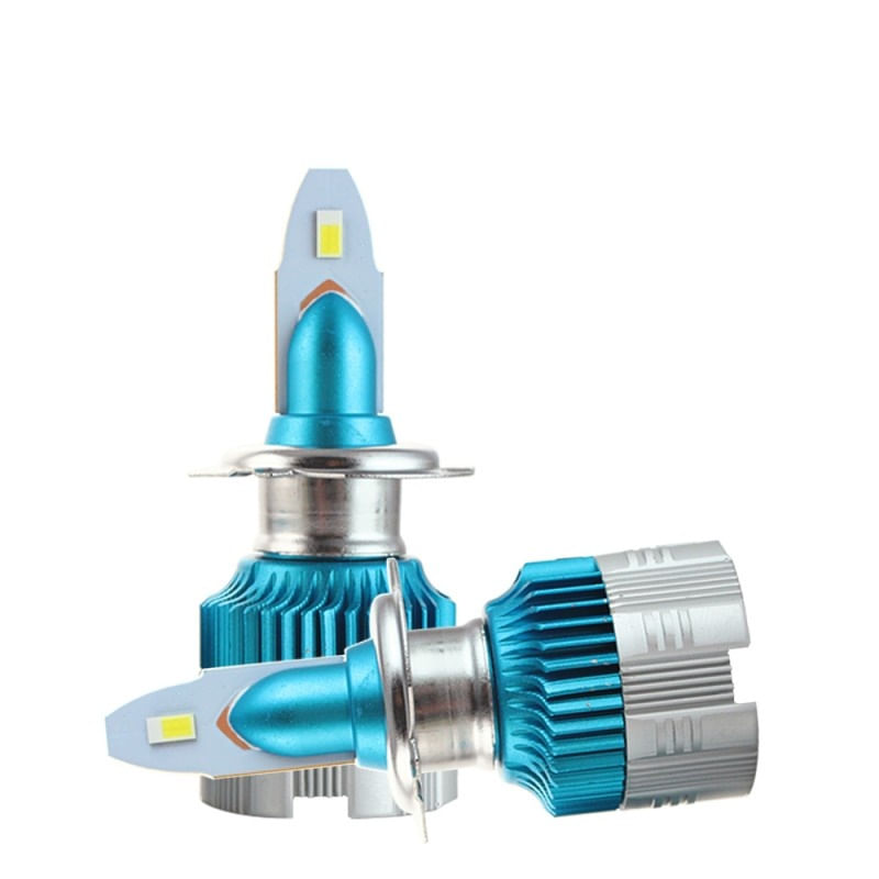 Set 2 LED-uri Auto Techstar® MI2, H7, 40w, 4000 Lumeni, 6500K, AUTO, 12-24 Volti, CSP, Canbus, Miez Cupru, Radiator - 4 | YEO