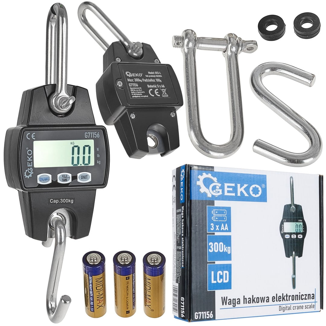 Cantar electronic cu carlig, capacitate maxima 300 kg, Geko G71156 - imagine 6