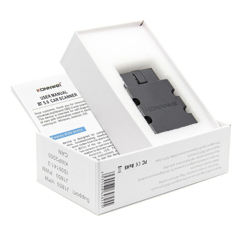 Instrument de scanare si diagnosticare auto, KONNWEI KW902, Mini ELM327, Bluetooth 5.0, OBD2, Compatibil Cu Android - 4 | YEO