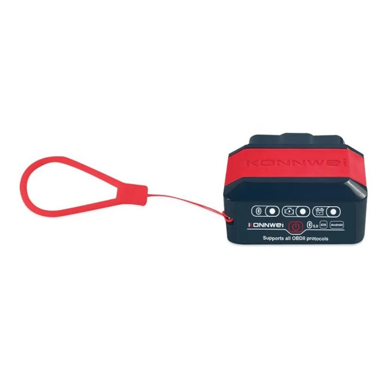 Diagnoza Auto OBD2 KONNWEI KW906, Bluetooth 5.0, Buton ON-OFF, Compatibil Android IOS, ELM 327 OBDII, Rosu - 3 | YEO