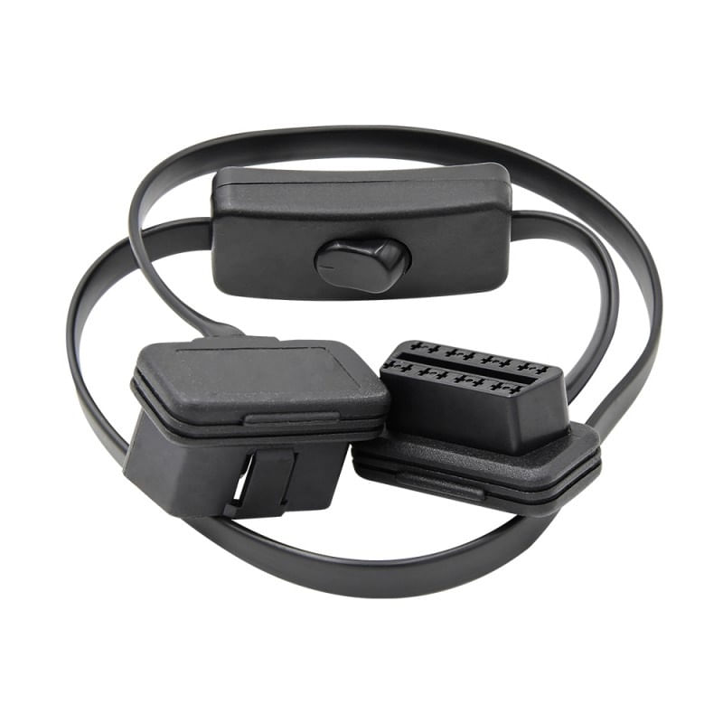 Prelungitor Cablu Auto Techstar®, OBD2, 60 cm, cu Buton ON/OFF
