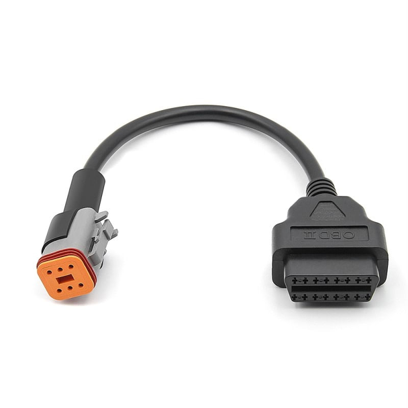 Cablu Adaptor De Diagnosticare Techstar® OBD2 Cu 6 Pini La 16 Pini Pentru Motociclete Harley Davidson