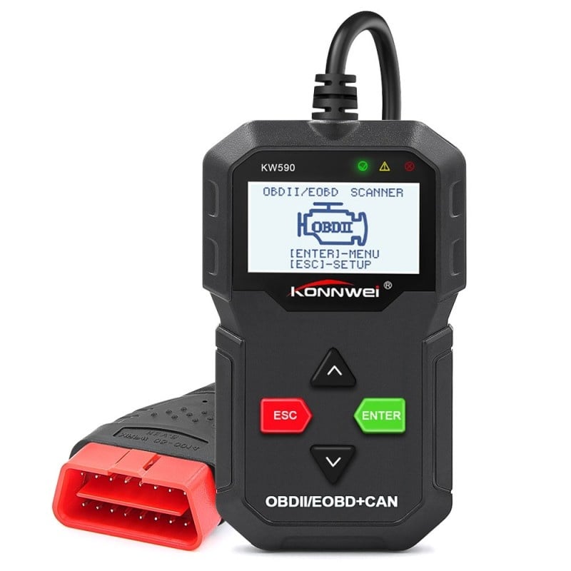 Diagnoza OBD2 KONNWEI KW590, Black, Afisare Erori si Descriere, Resetari, Live Data, ELM 327 OBDII - 4 | YEO